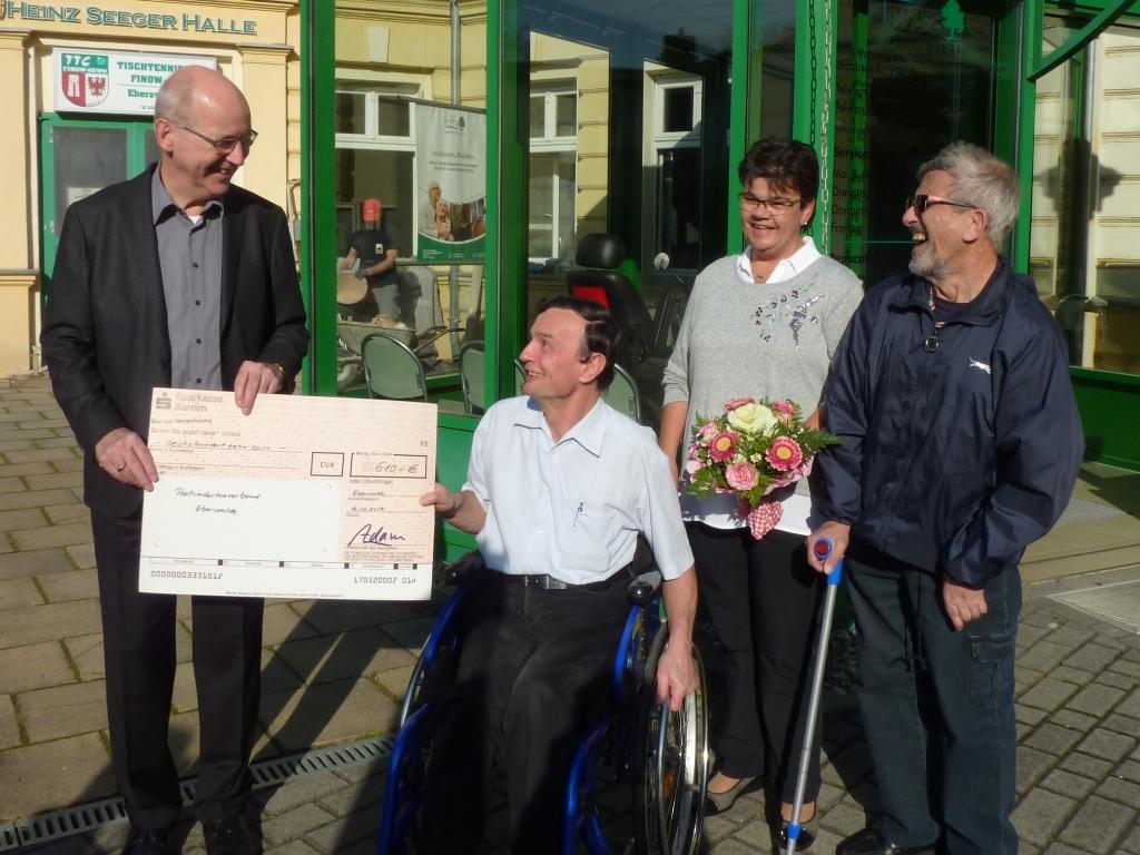 WHG spendet an Behindertenverband Eberswalde